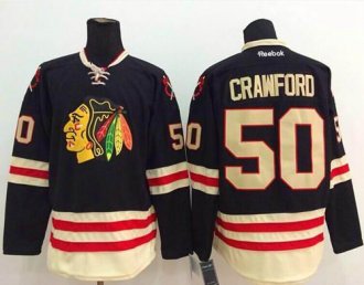 Chicago Blackhawks #50 Corey Crawford Black 2015 Winter Classic Stitched NHL Jersey