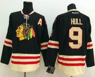 Chicago Blackhawks #9 Bobby Hull Black 2015 Winter Classic Stitched NHL Jersey