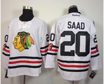 Chicago Blackhawks #20 Brandon Saad White 2015 Winter Classic Stitched NHL Jersey