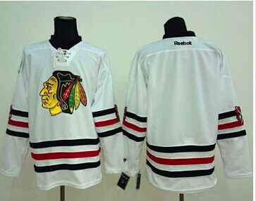 Chicago Blackhawks Blank White 2015 Winter Classic Stitched NHL Jersey