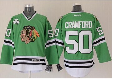 Chicago Blackhawks #50 Corey Crawford Green Stitched NHL Jersey