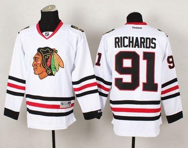 Chicago Blackhawks #91 Brad Richards White Stitched NHL Jersey