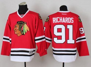 Chicago Blackhawks #91 Brad Richards Red Stitched NHL Jersey