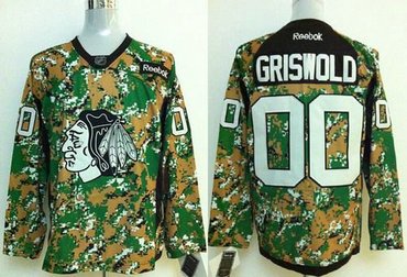 Chicago Blackhawks #00 Clark Griswold Camo Veterans Day Practice Stitched NHL Jersey