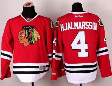 Chicago Blackhawks #4 Nikals Hjalmarsson Red NHL Jersey