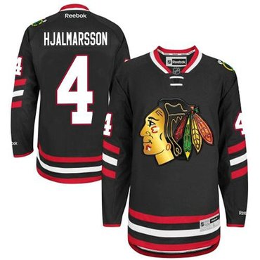 Chicago Blackhawks #4 Niklas Hjalmarsson Black 2014 Stadium Series Hockey NHL Jersey