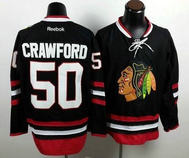 Chicago Blackhawks #50 Corey Crawford Black 2014 Stadium Series Hockey NHL Jersey