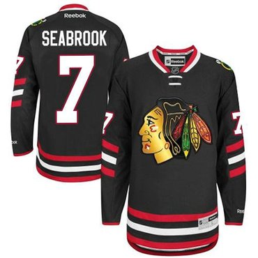 Chicago Blackhawks #7 Brent Seabrook Black 2014 Stadium Series Hockey NHL Jersey