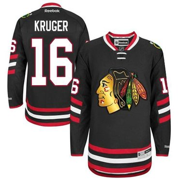 Chicago Blackhawks #16 Marcus Kruger Black 2014 Stadium Series Hockey NHL Jersey