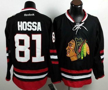 Chicago Blackhawks #81 Marian Hossa Black 2014 Stadium Series Hockey NHL Jersey