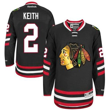 Chicago Blackhawks #2 Duncan Keith Black 2014 Stadium Series Hockey NHL Jersey