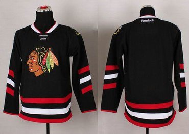 Chicago Blackhawks Blank Black 2014 Stadium Series Hockey NHL Jersey