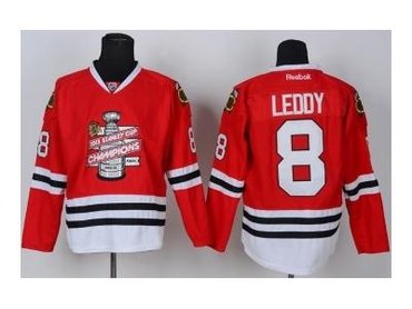 nhl jerseys chicago blackhawks #8 leddy red(new 2013 stanley cup champions)