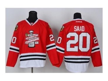 nhl jerseys chicago blackhawks #20 saad red(new 2013 stanley cup champions)