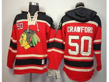 NHL jerseys chicago blackhawks #50 crawford red(pullover hooded sweatshirt)