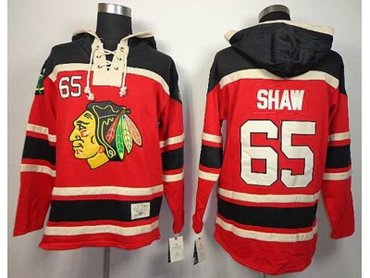 NHL jerseys chicago blackhawks #65 shaw red(pullover hooded sweatshirt)