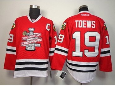 NHL chicago blackhawks #19 toews red(new 2013 Stanley cup champions)