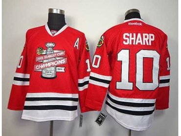 NHL chicago blackhawks #10 sharp red(new 2013 Stanley cup champions)