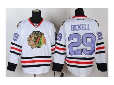 nhl jerseys chicago blackhawks #29 bickell white(number purple)