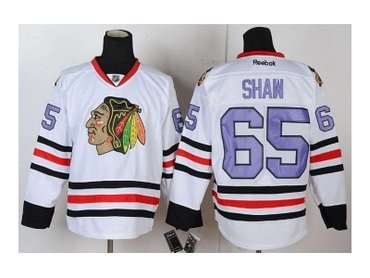 nhl jerseys chicago blackhawks #65 shaw white(number purple)