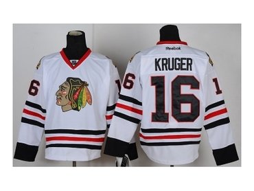 nhl jerseys chicago blackhawks #16 kruger white(kruger)