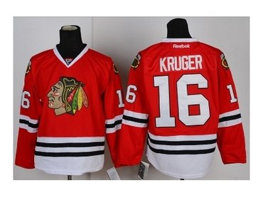 nhl jerseys chicago blackhawks #16 kruger red(kruger)