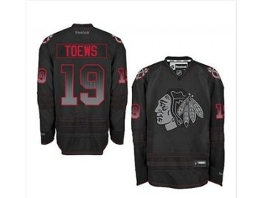 nhl jerseys chicago blackhawks #19 toews black(number black-red)