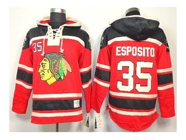 nhl jerseys chicago blackhawks #35 esposito red(pullover hooded sweatshirt)