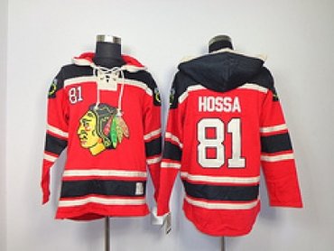 nhl jerseys chicago blackhawks #81 hossa red(pullover hooded sweatshirt)