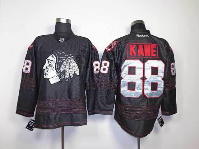 NHL Chicago Blackhawks 88 Kan Black Jerseys