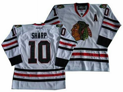 new Chicago Blackhawks 10 Patrick Sharp hockey white Jersey