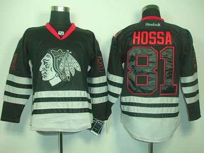 Chicago Blackhawks 81 Marian Hossa Black ice