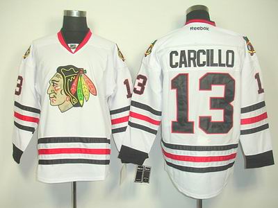 Chicago Blackhawks 13 CARCILLO white jerseys