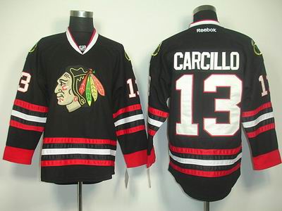 Chicago Blackhawks 13 CARCILLO black jerseys