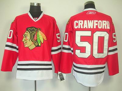 Chicago Blackhawks 50 CRAWFORD red jerseys