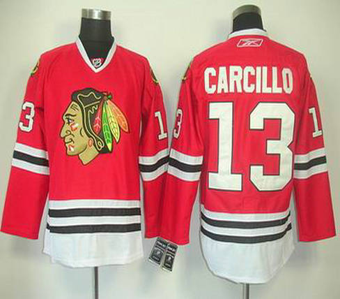 Chicago Blackhawks 13 CARCILLO red jerseys