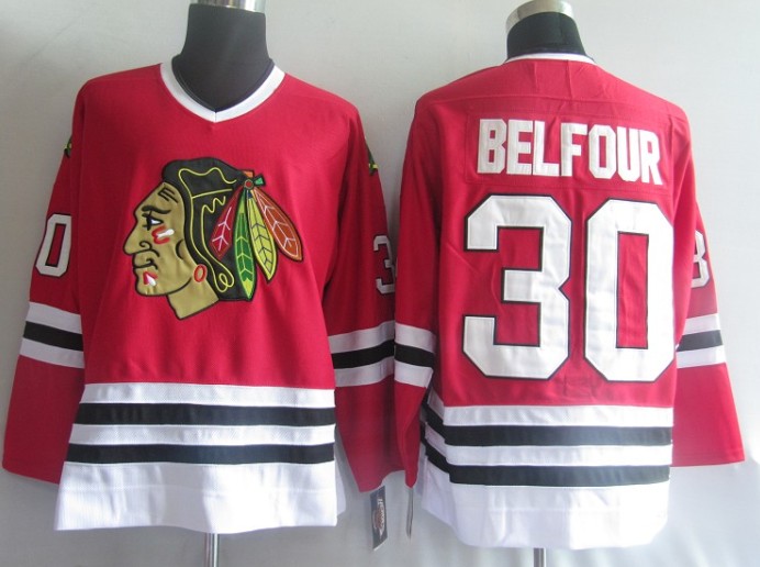 NHL Jerseys Chicago Blackhawks 30# BELFOUR Red [CCM