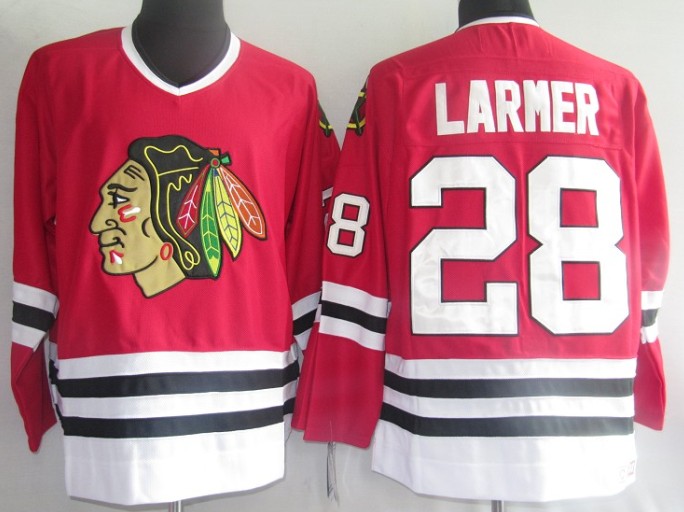 NHL Jerseys Chicago Blackhawks 28# LARMER Red [CCM