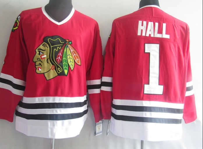 NHL Jerseys Chicago Blackhawks 1# HALL Red [CCM