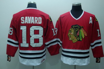 Chicago Blackhawks 18 Denis savard red Jersey A patch CCM