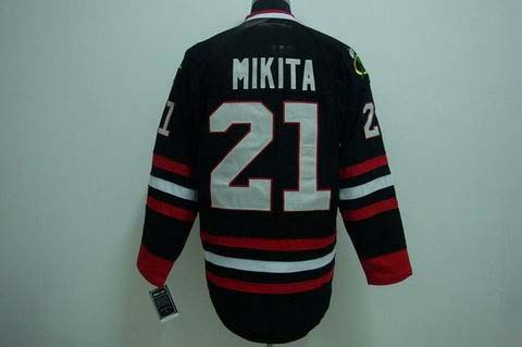 nhl chicago blackhawks #21 stan mikita black[3rd]