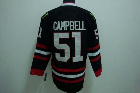 nhl chicago blackhawks #51 campbell black[3rd]