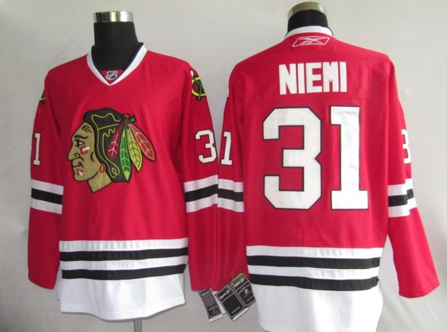 Chicago Blackhawks 31# Niemi red