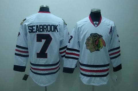 nhl chicago blackhawks #7 seabrook white