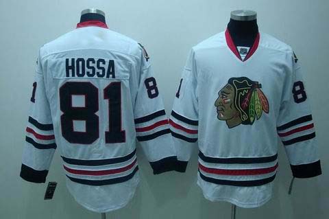 nhl chicago blackhawks #81 hossa white