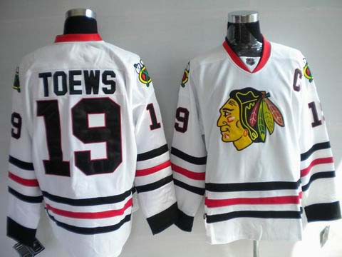 nhl chicago blackhawks #19 toews white