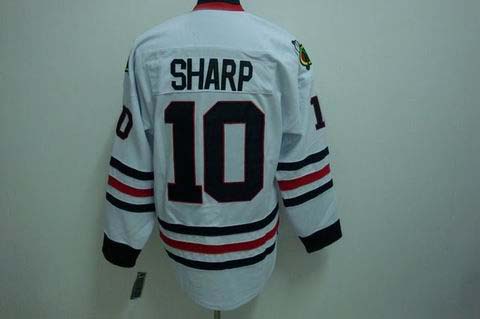 nhl chicago blackhawks #10 sharp white