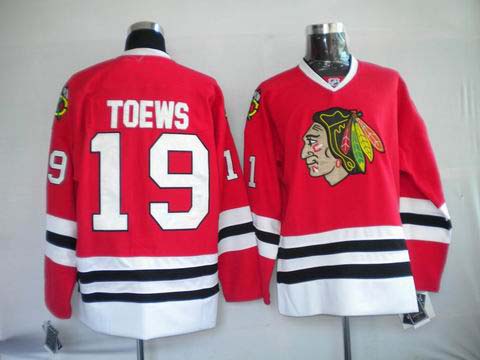 nhl chicago blackhawks #19 toews red