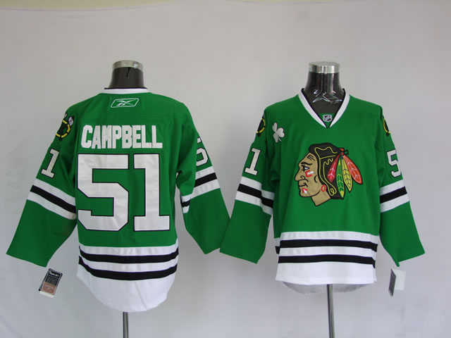 Jerseys Chicago Blackhawks 51 Brian Campbell Green