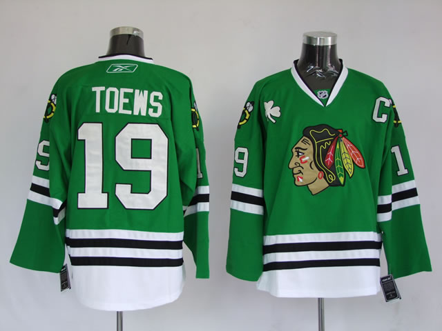 Jerseys Chicago Blackhawks 19 Janathan Toews Green